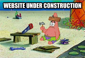 website under construction spongebob meme